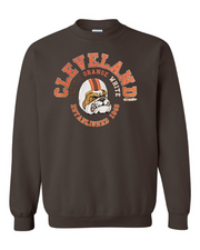 Cleveland Old School Brown Orange White on Brown