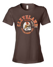 Cleveland Old School Brown Orange White on Brown