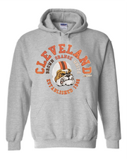 Cleveland Old School Brown Orange White on Gray