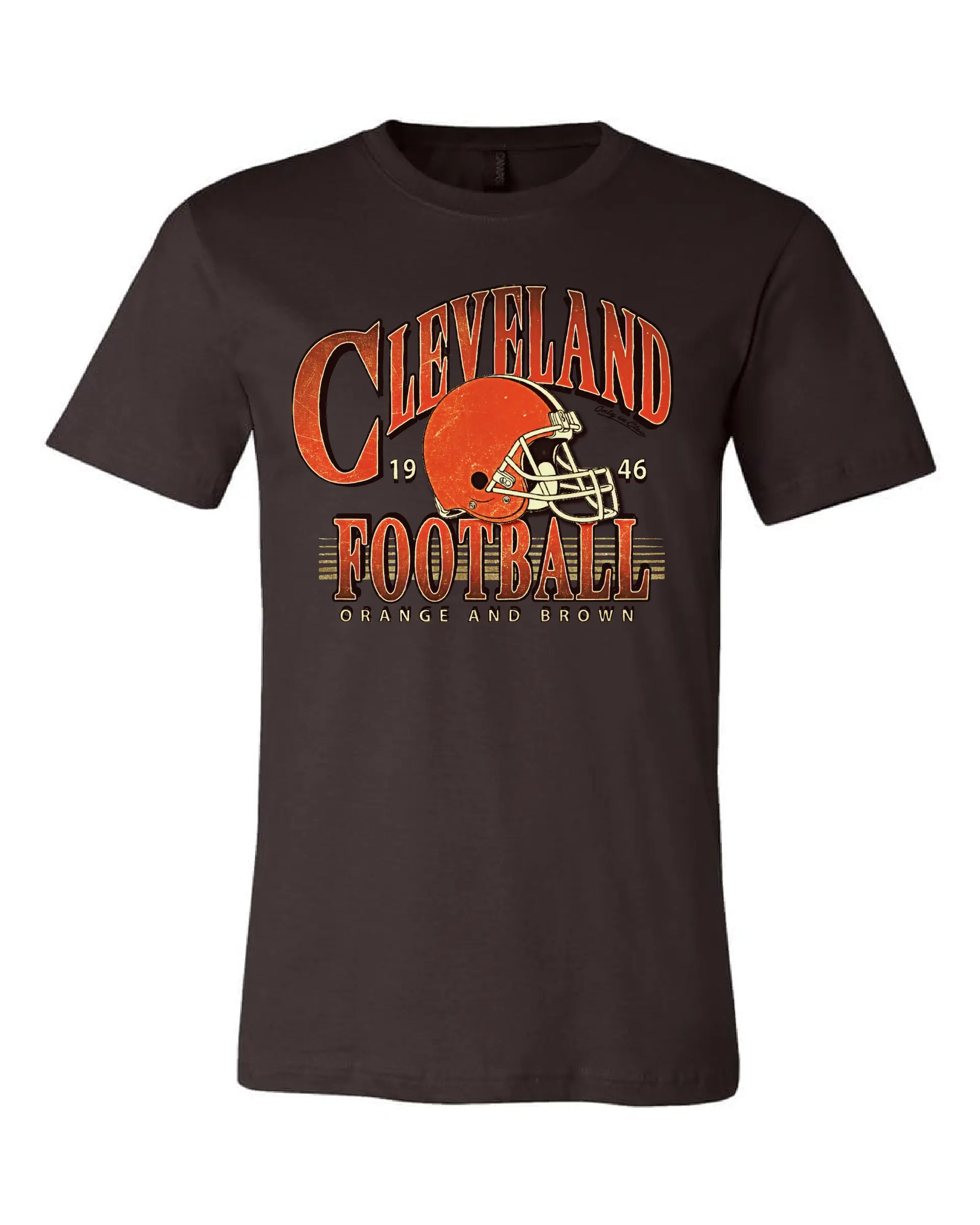 "Cleveland Football Tradition 1946" Design on Brown - Only in Clev 
