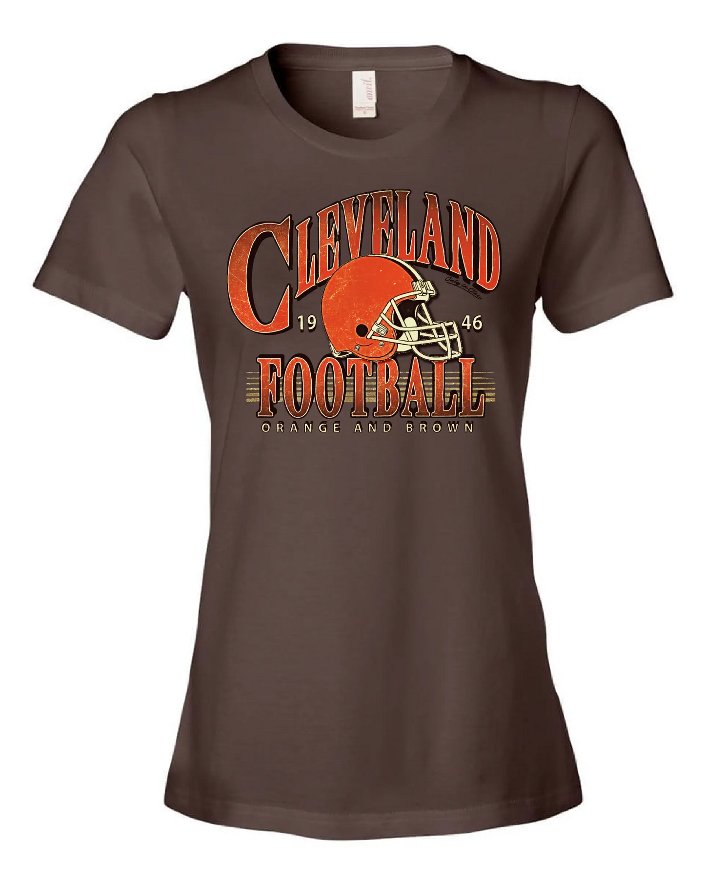 "Cleveland Football Tradition 1946" Design on Brown - Only in Clev 
