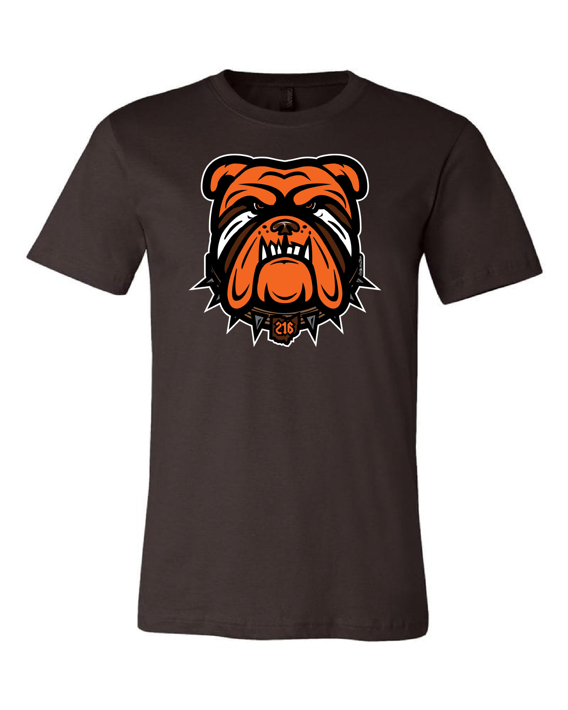 "Cleveland Football Dawg" Design on Brown - Only in Clev 