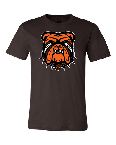 "Cleveland Football Dawg" Design on Brown