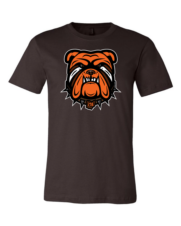 "Cleveland Football Dawg" Design on Brown
