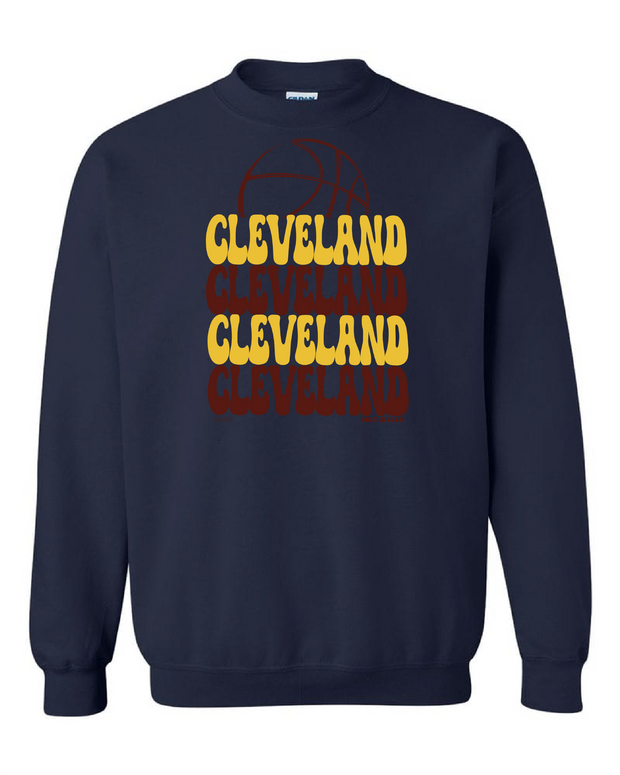 Cleveland Basketball Colors" Design on Navy