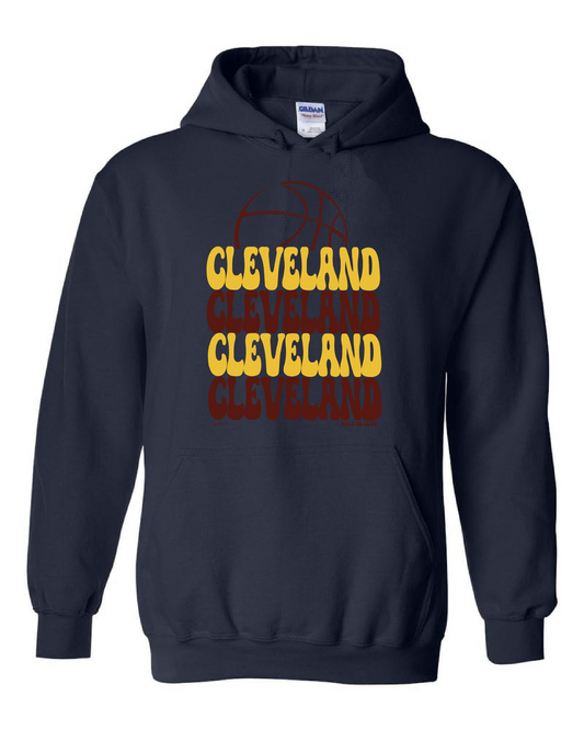 Cleveland Basketball Colors" Design on Navy - Only in Clev 
