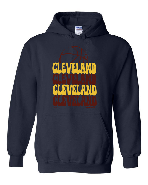Cleveland Basketball Colors" Design on Navy