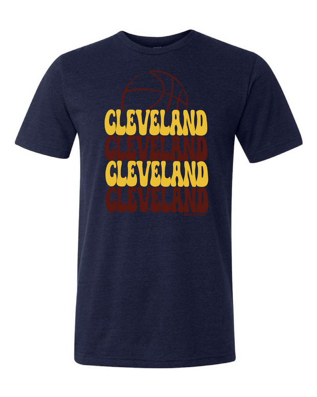 Cleveland Basketball Colors" Design on Navy