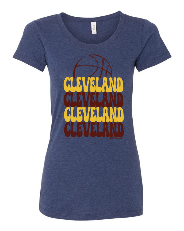 Cleveland Basketball Colors" Design on Navy