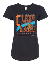"Cleveland Basketball Throwback" Design on Black