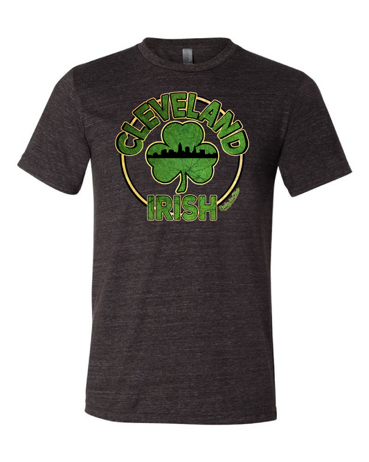 "Cleveland Irish Shamrock" on Black - Only in Clev 