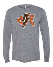 "Cleveland Football Bolt Design on Gray