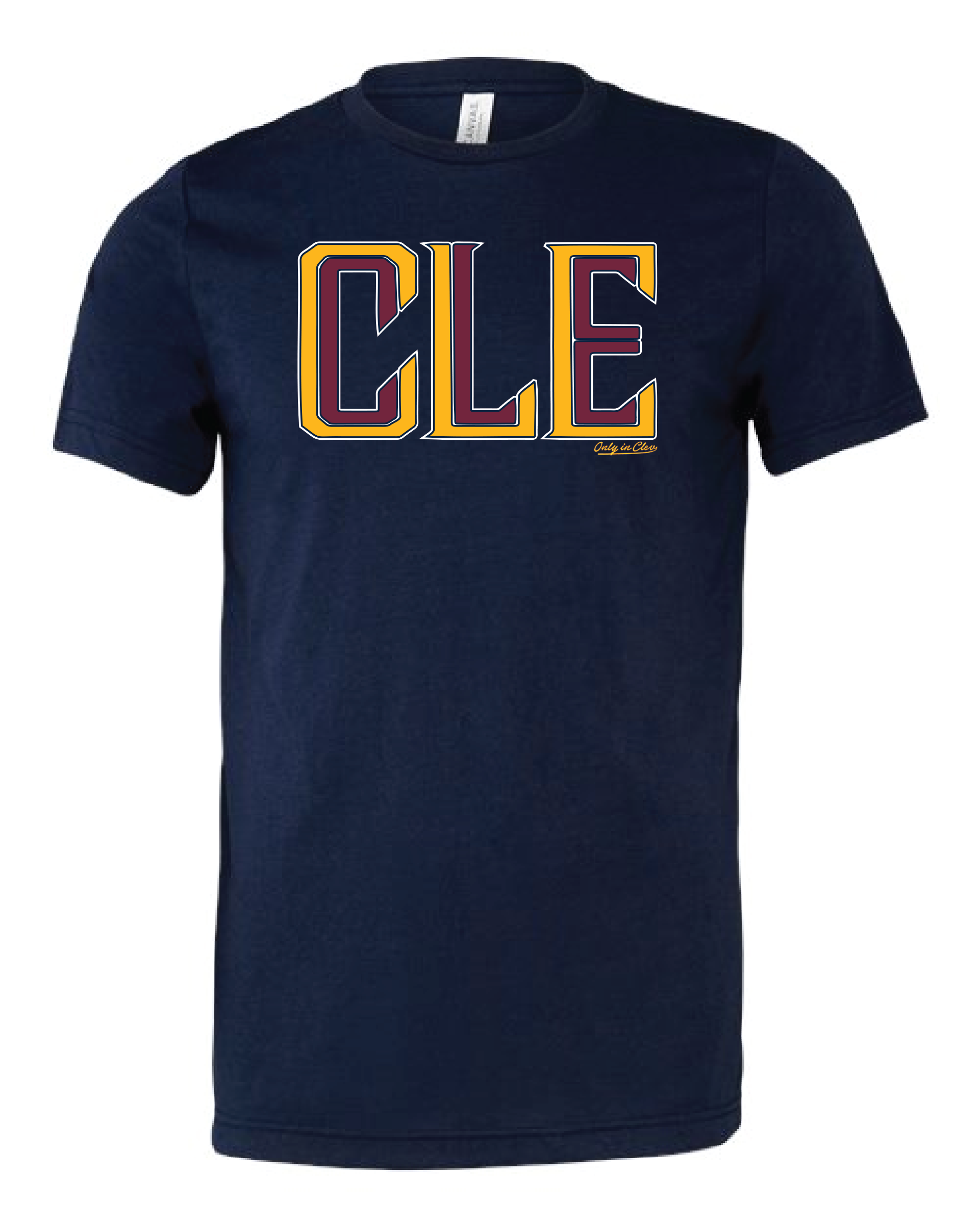 "Cleveland CLE" Design on Navy - Only in Clev 