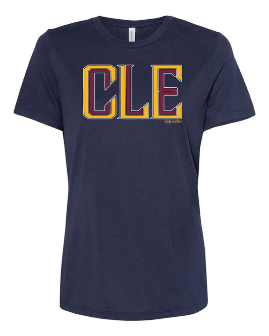 "Cleveland CLE" Design on Navy - Only in Clev 