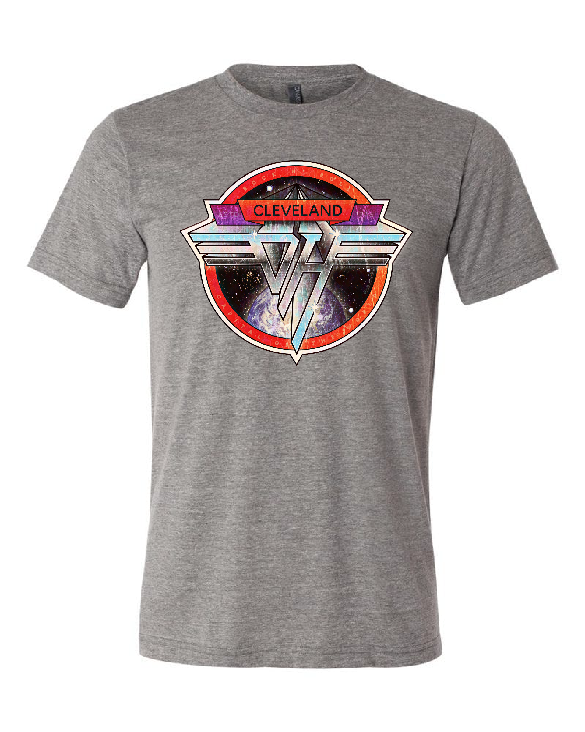 "Cleveland Rock n Roll Circle" on Gray - Only in Clev 