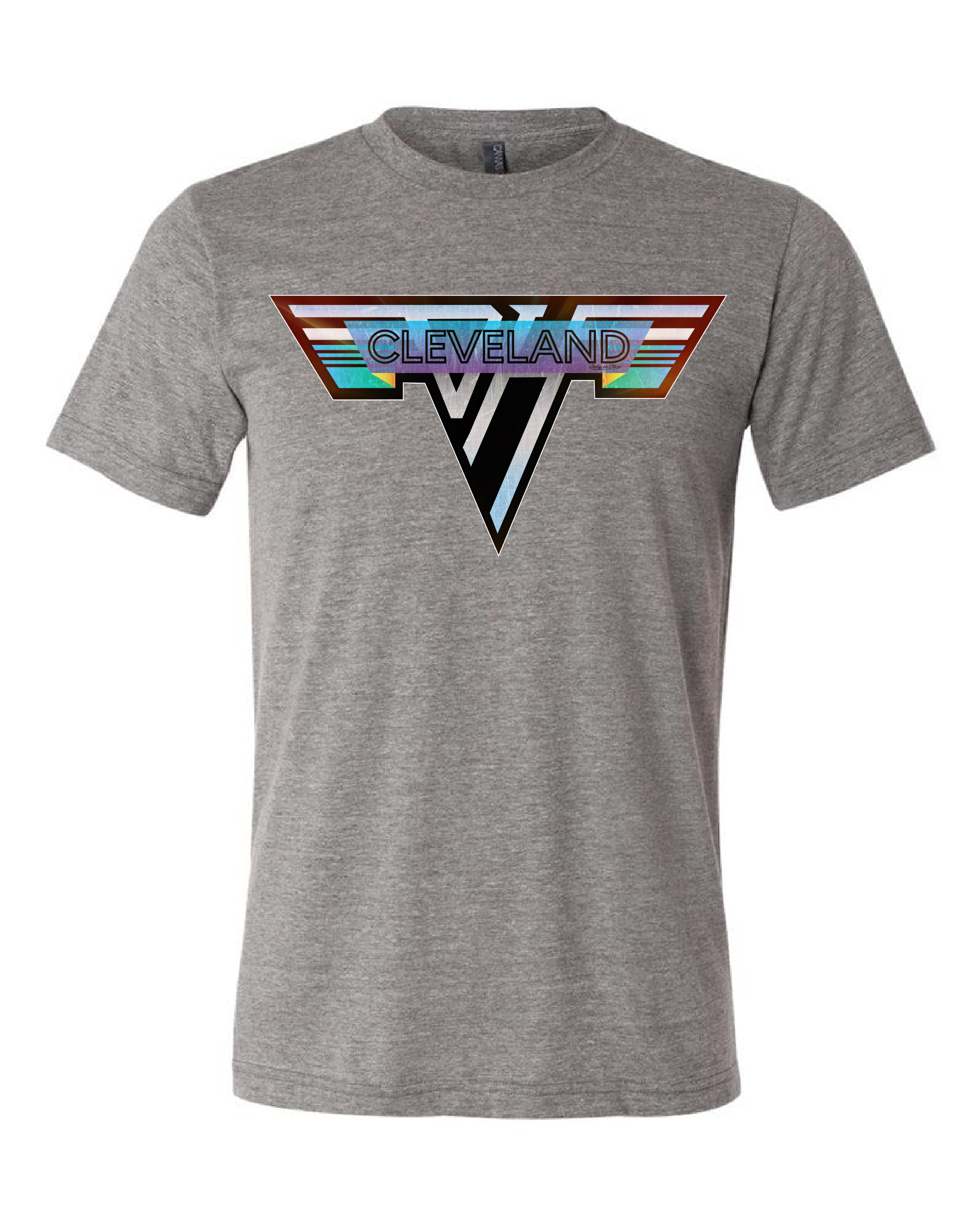 "Cleveland Rock n Roll Triangle" on Gray - Only in Clev 