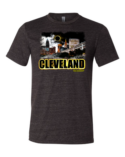 "Cleveland Glowing Eclipse" on Black