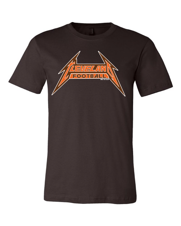 "Cleveland Football Metal"  Design on Brown