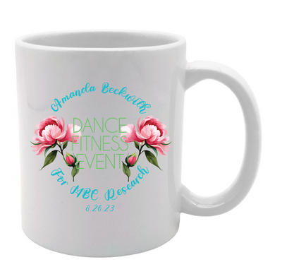 Amanda Beckwith Dance Event for MBC Research Coffee Cup