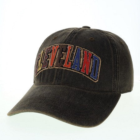 "Cleveland Colorful All Sports " on Washed Black Dad's Hat - Only in Clev 