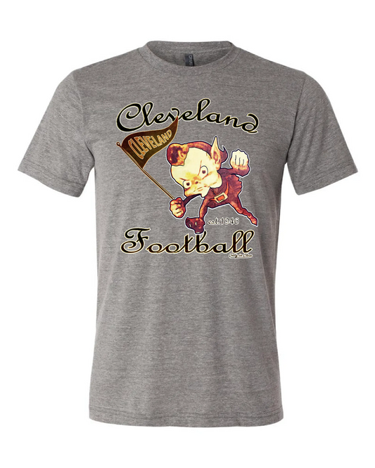 "Cleveland Vintage Elf" design on Gray - Only in Clev -T-Shirt