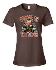 "Beware of the Elves" Design on Brown