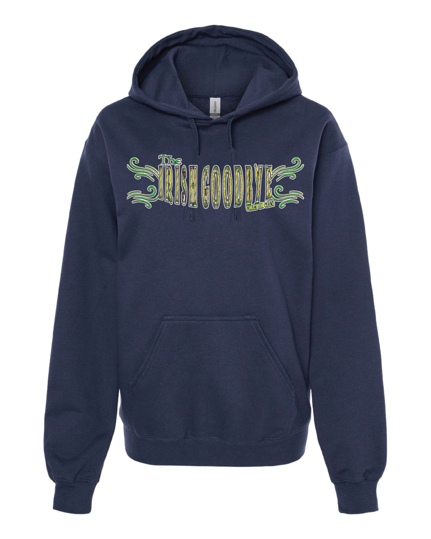 "Irish Goodbye" design on navy - Only in Clev 