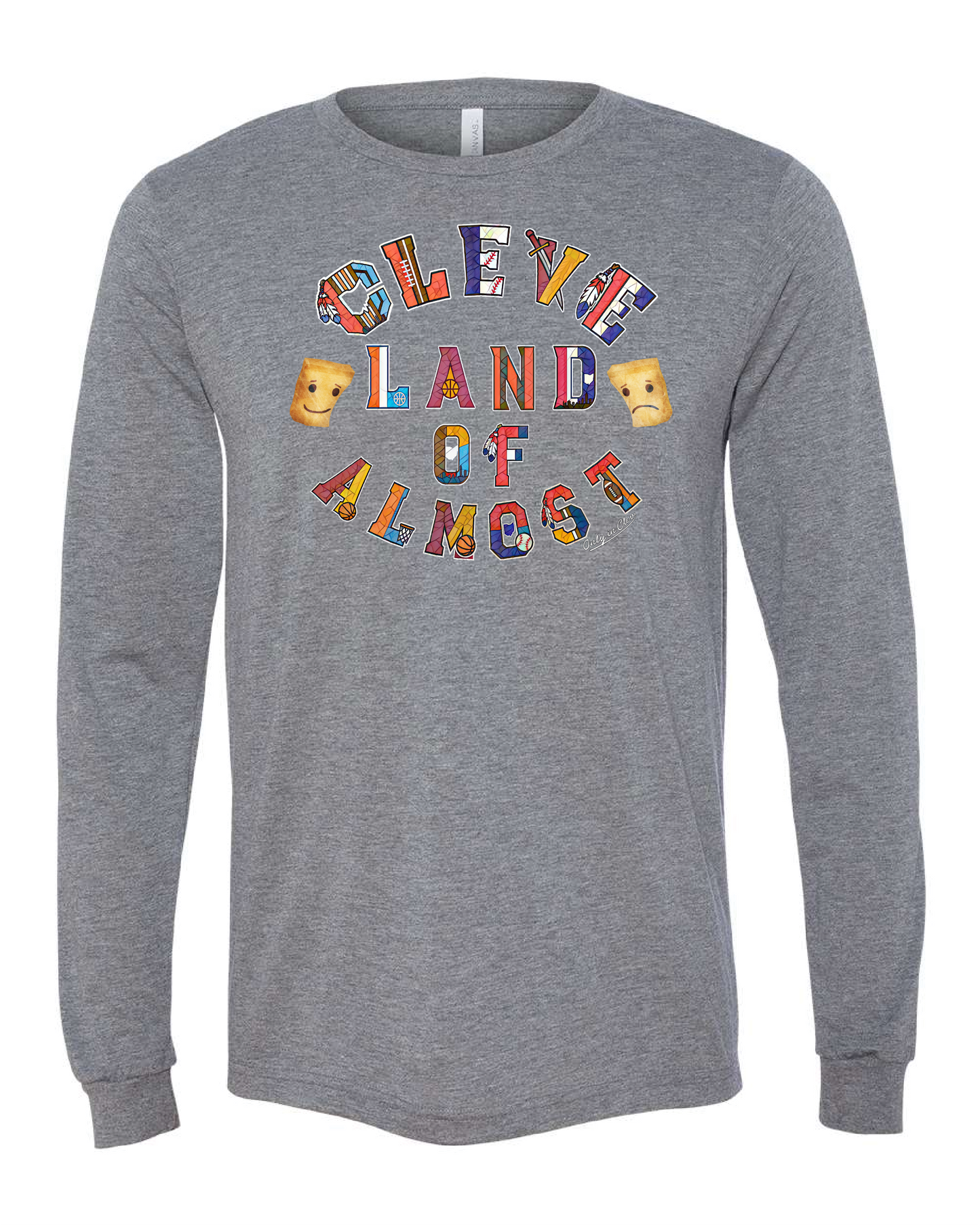 Cleve (Land of Almost) on grey Only in Clev 3XL / Unisex long sleeve