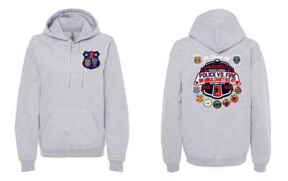 Cleveland Police vs Cleveland Firefighters Hockey Event Apparel Only in Clev XL / Grey Youth Hoodie