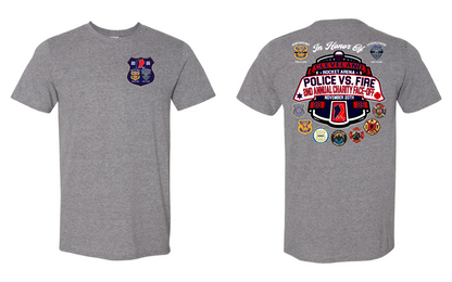 Cleveland Police vs Cleveland Firefighters Hockey Event Apparel Only in Clev 3XL / Grey Short Sleeve