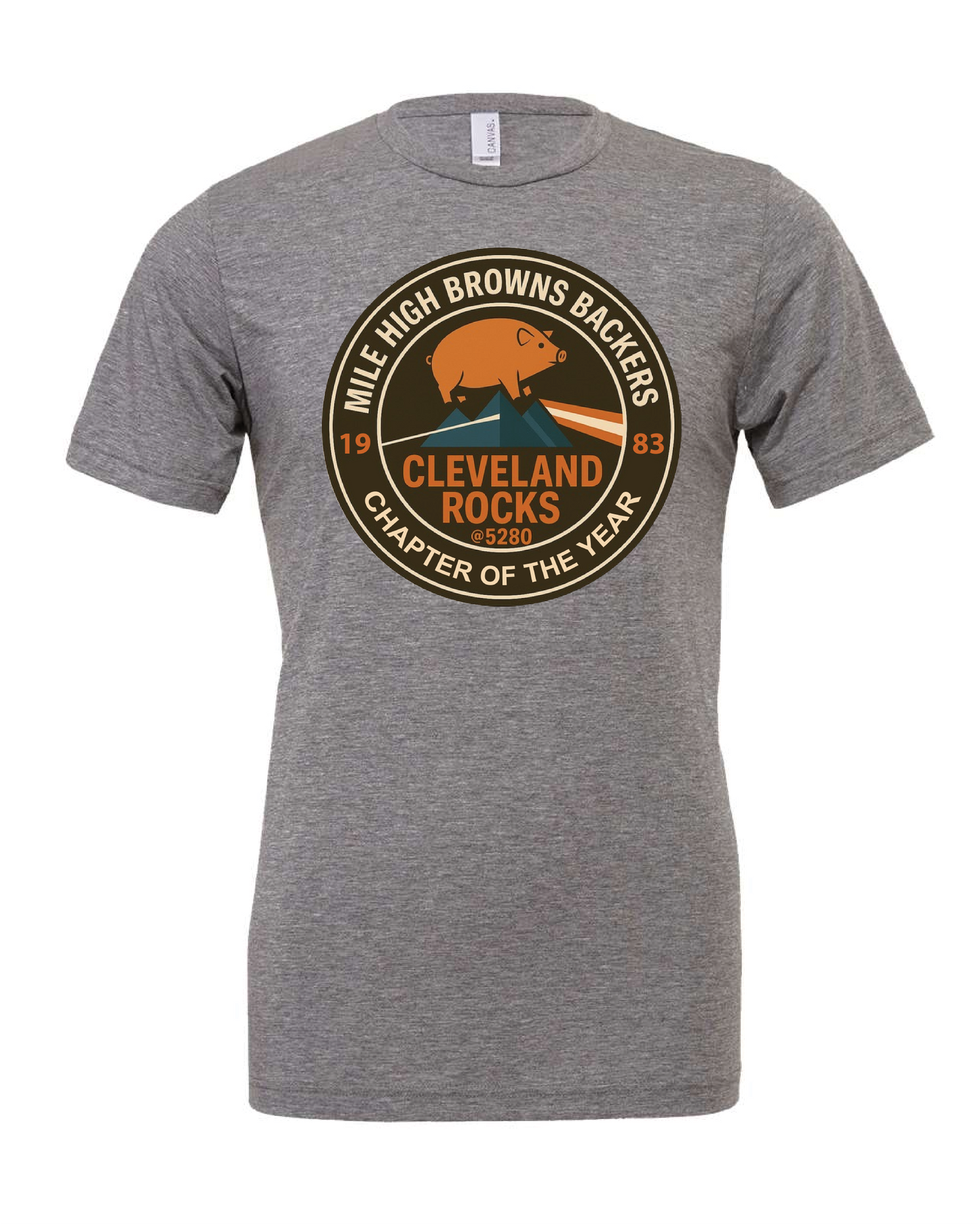 Mile High Browns Backers 2025 Only in Clev 3XL / Grey Short Sleeve