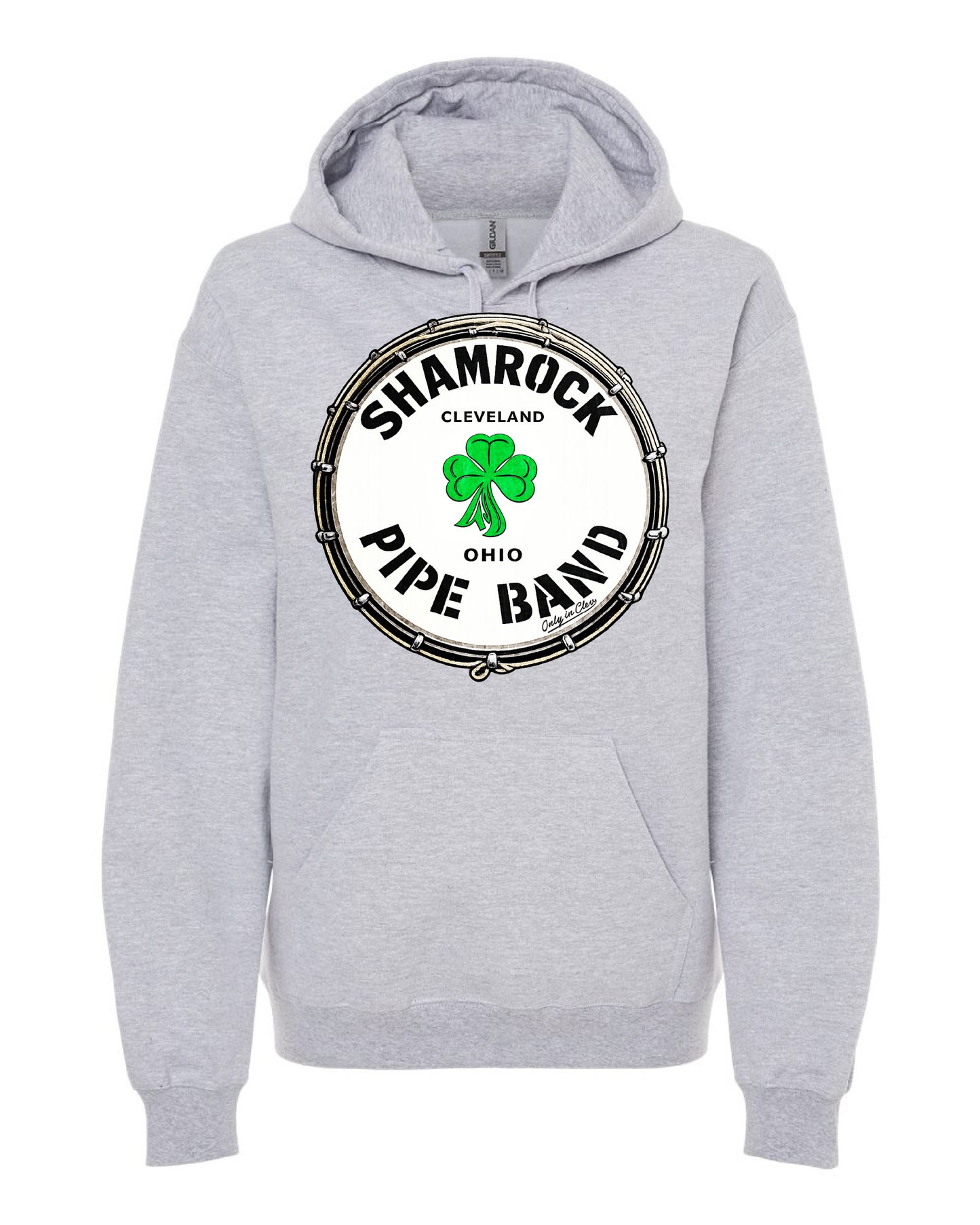 Cleveland Pipe Band" Design on Gray Only in Clev