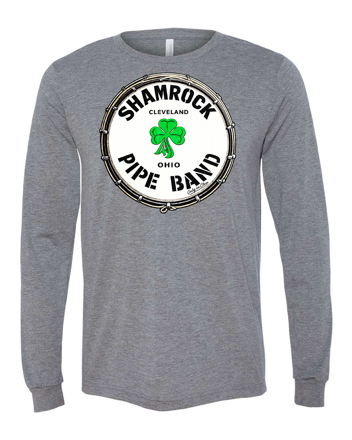 Cleveland Pipe Band" Design on Gray Only in Clev