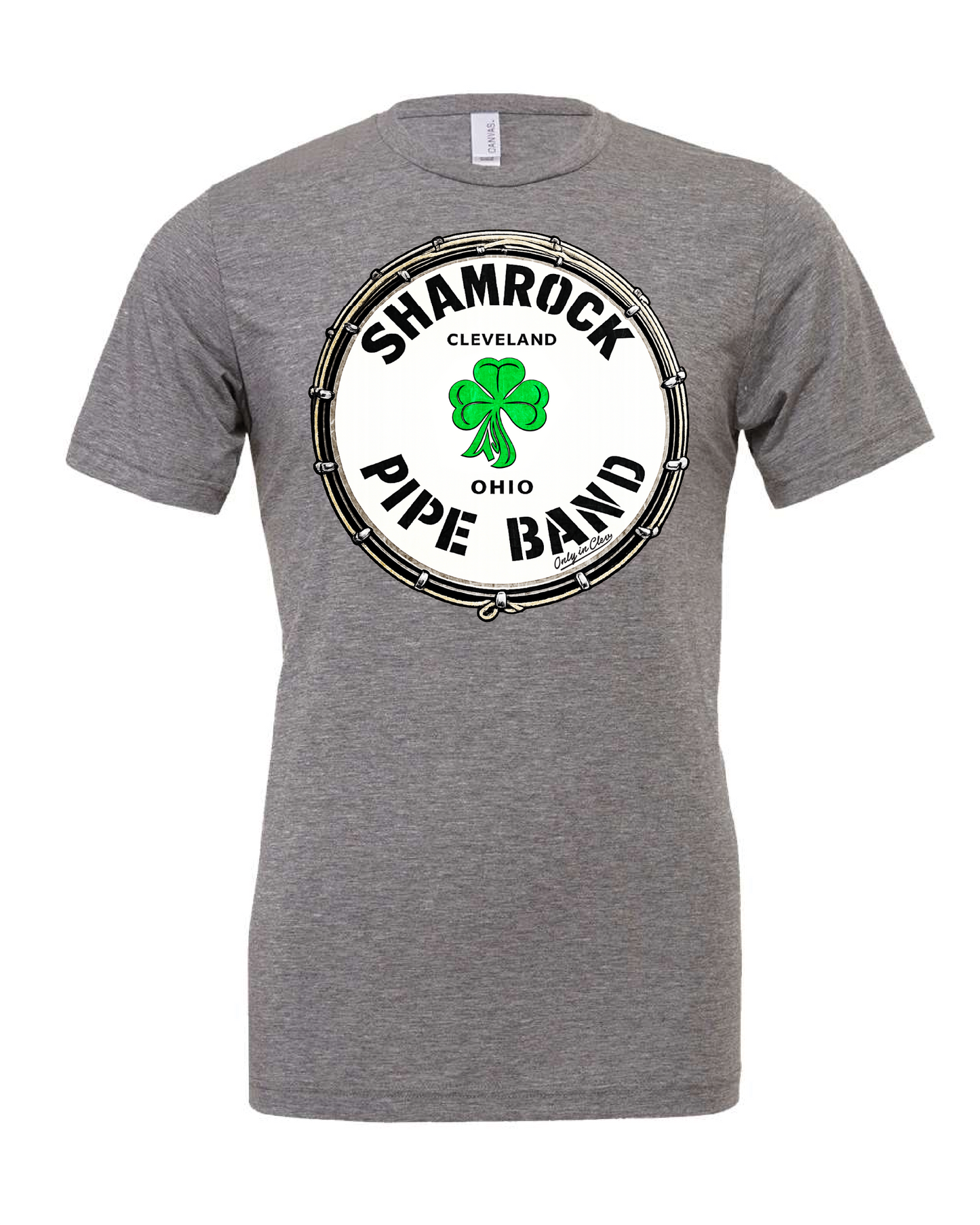 Cleveland Pipe Band" Design on Gray Only in Clev