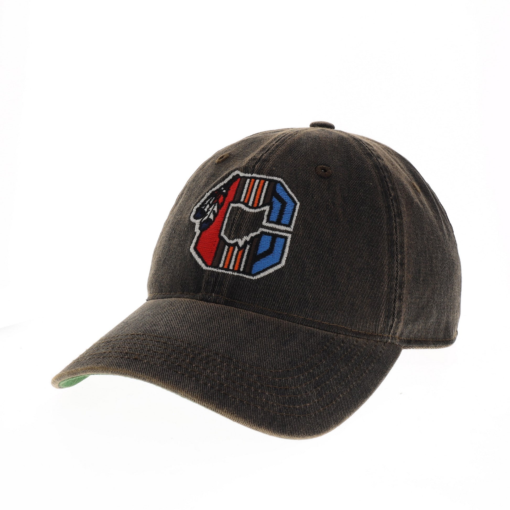 "Cleveland All Sportsl Block C " on Washed Black Dad's Hat - Only in Clev 