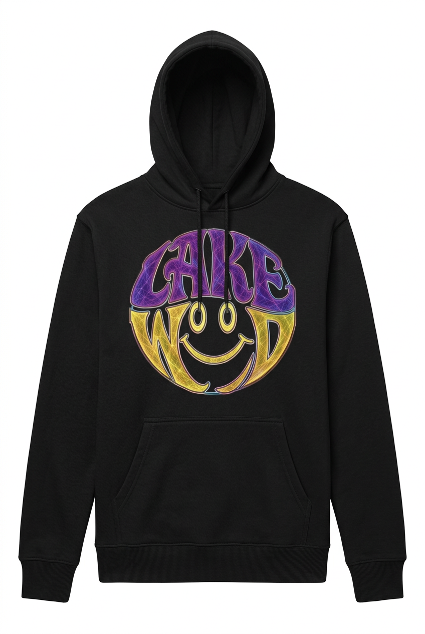 Lakewood Smile on black hoodie
