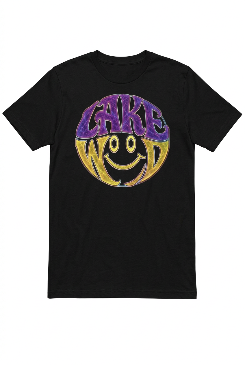 Lakewood Smile on black men's short sleeve T-shirt