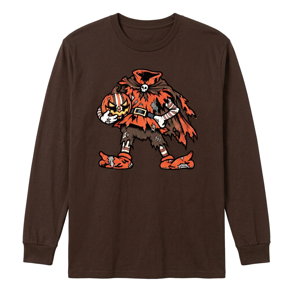 Headless Elf on brown unisex long sleeve shirt