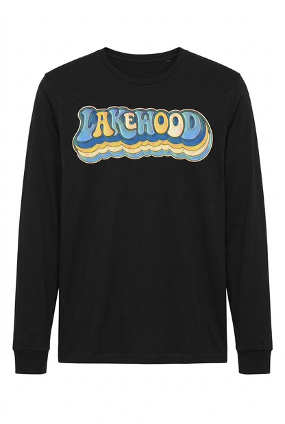 Lakewood Vibe on black long sleeve T-shirt
