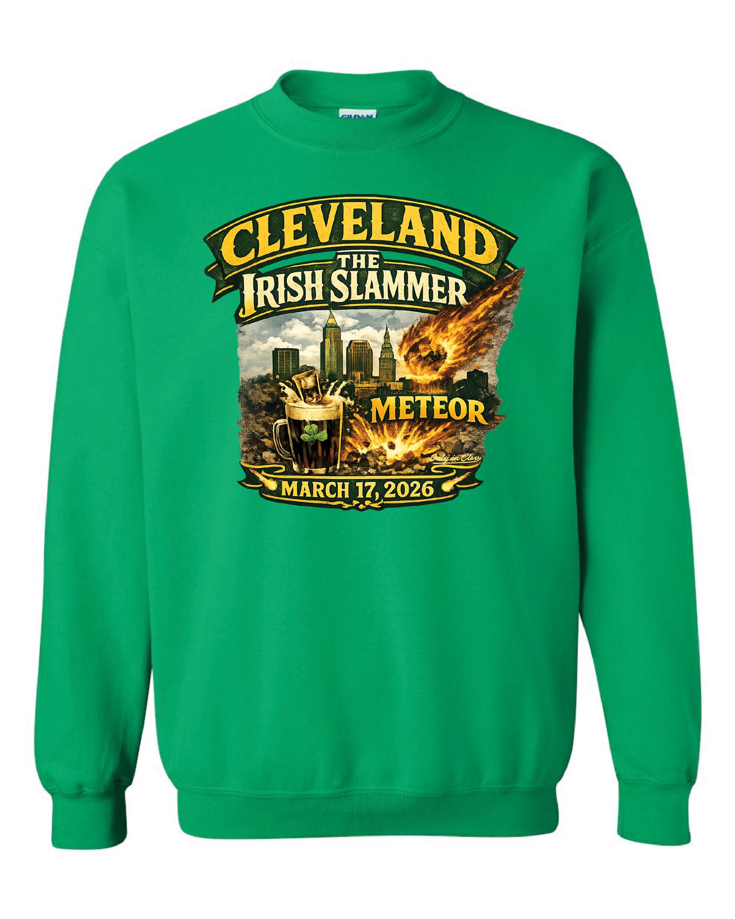 Cleveland Irish Slammer 2026 design on Kelley Green Only in Clev