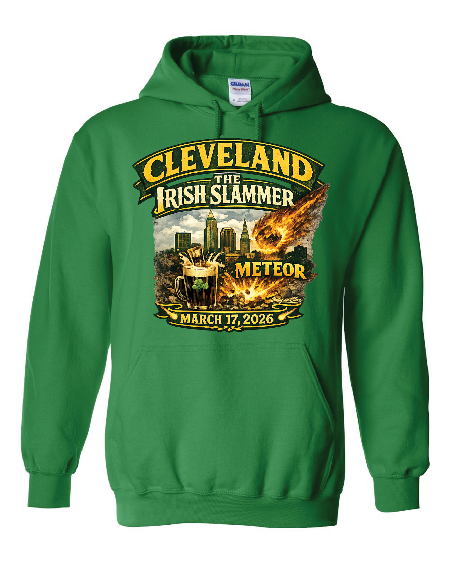 Cleveland Irish Slammer 2026 design on Kelley Green Only in Clev