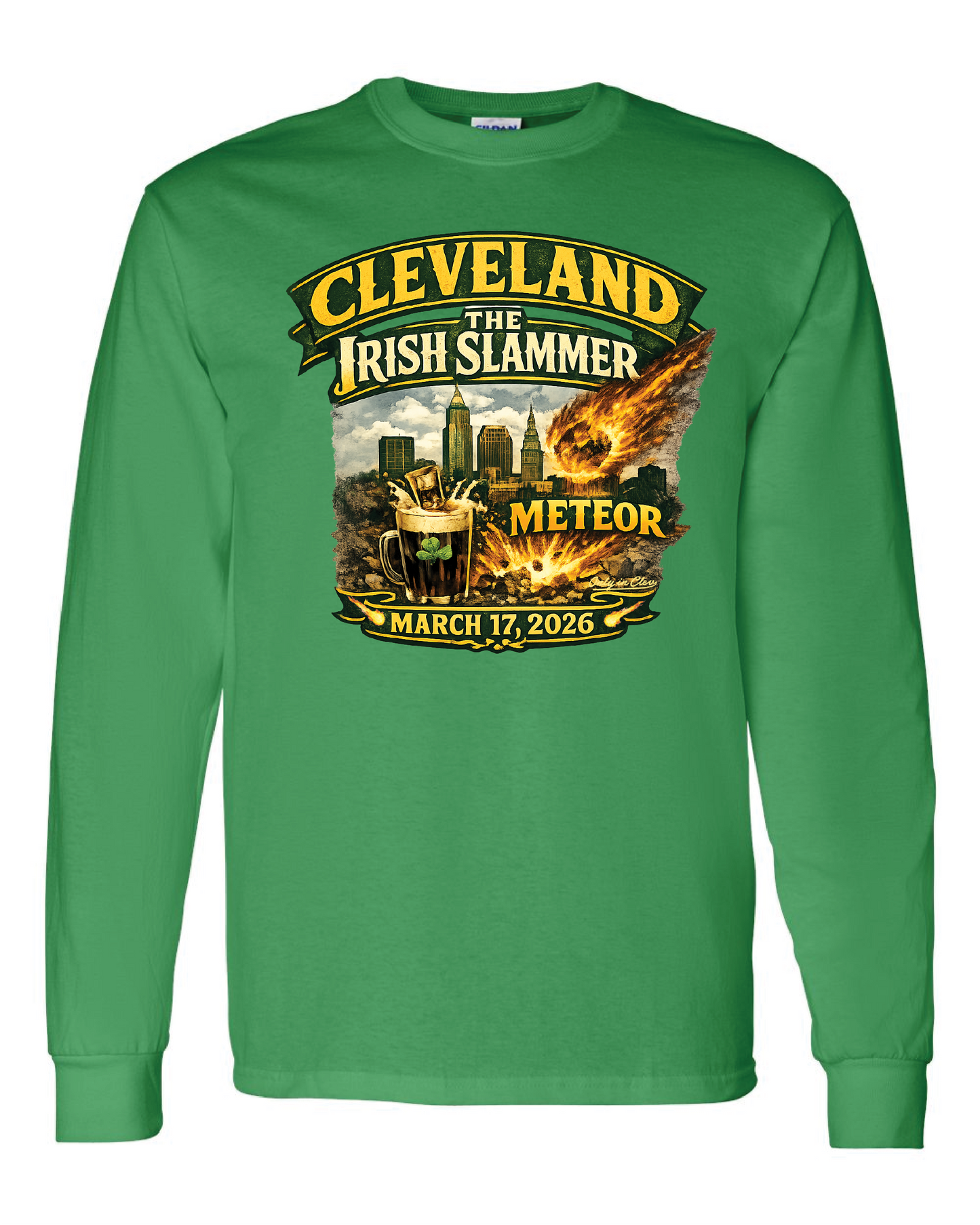 Cleveland Irish Slammer 2026 design on Kelley Green Only in Clev