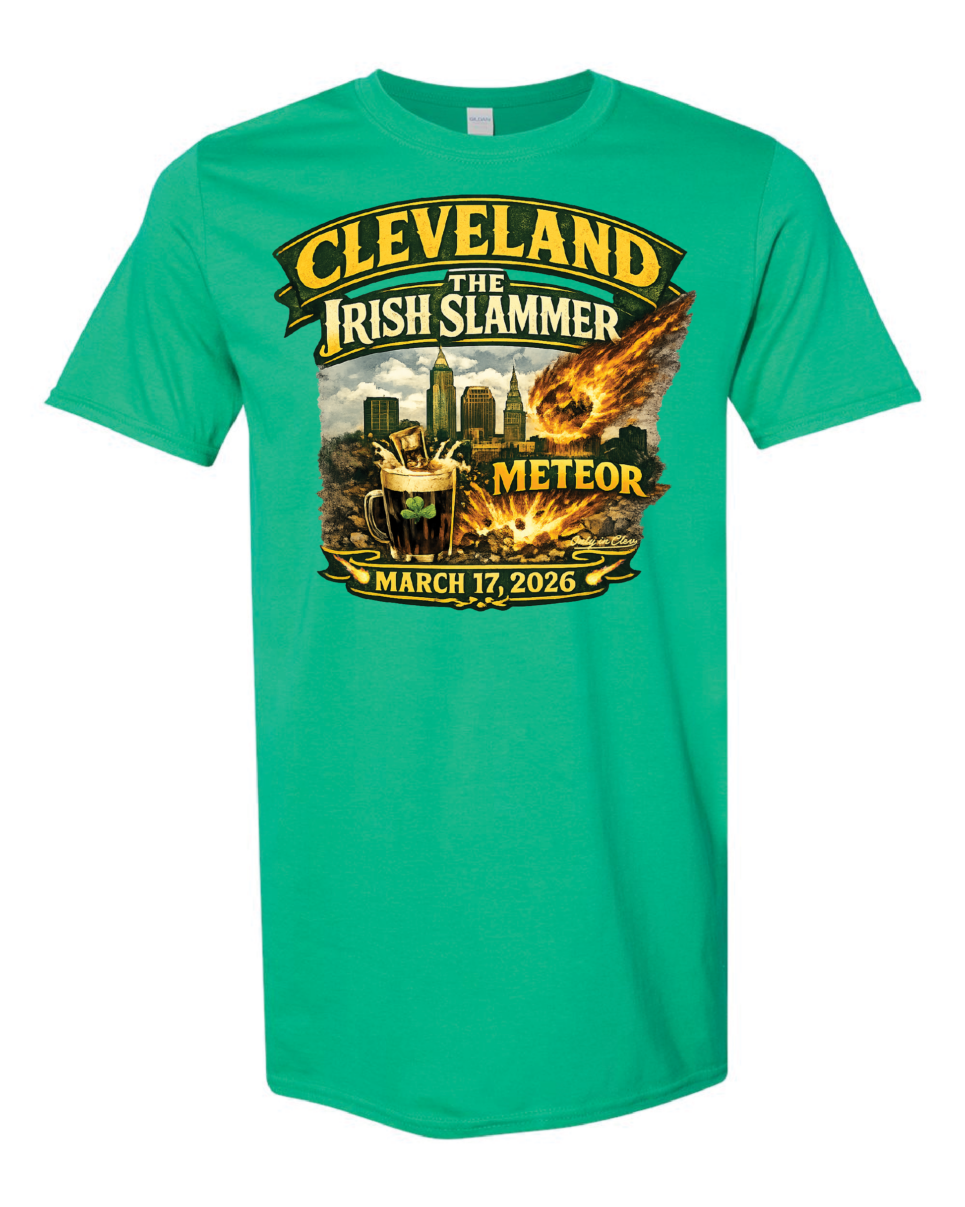 Cleveland Irish Slammer 2026 design on Kelley Green Only in Clev
