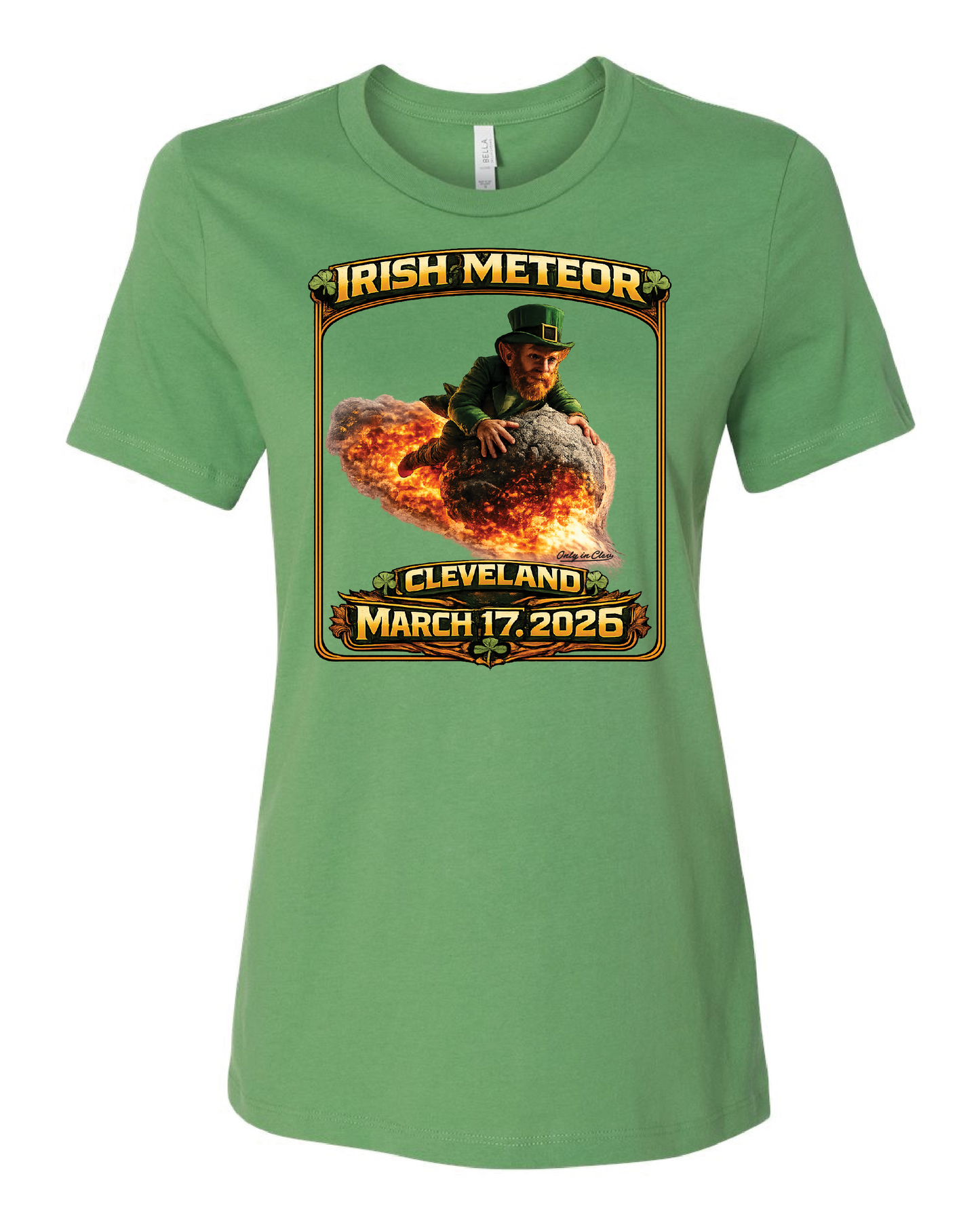 Irish Meteor 2026 design on Kelley Green Only in Clev