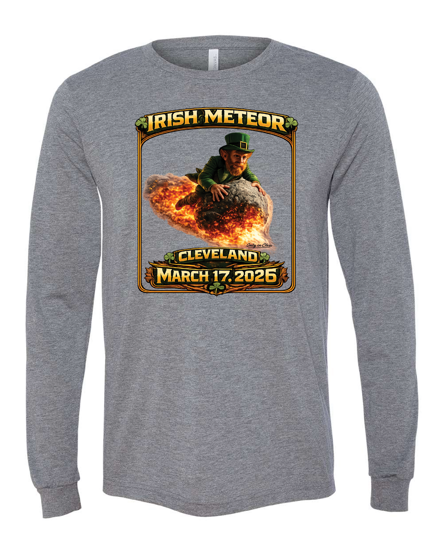 Irish Meteor 2026 design on Grey Only in Clev