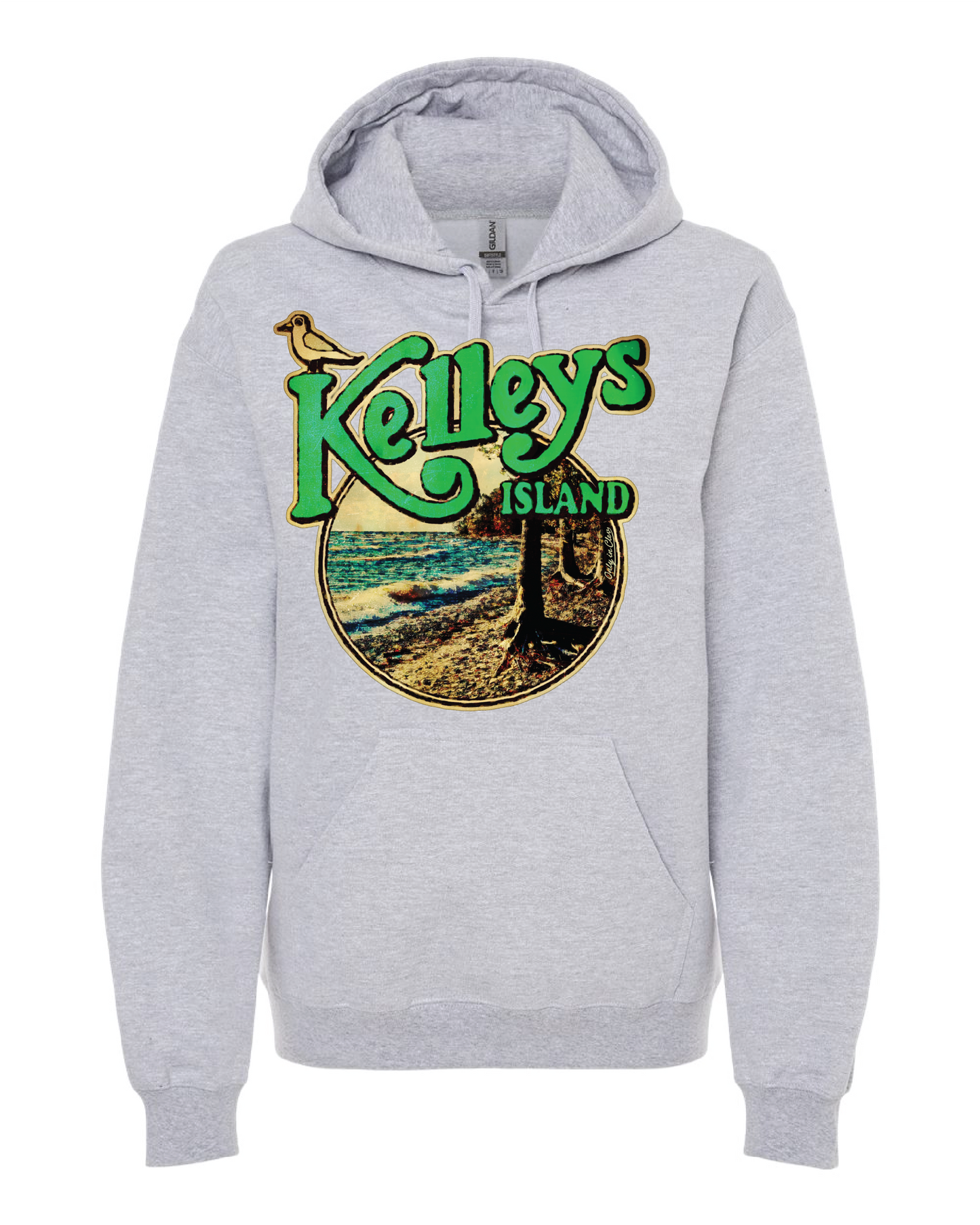 Kelley's Island" Design on Gray - Only in Clev 
