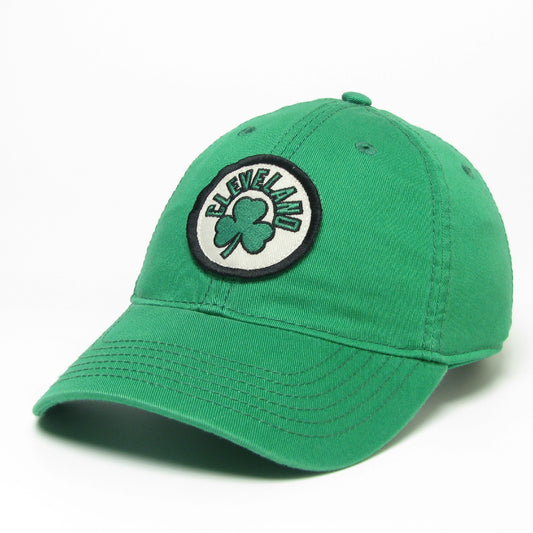"Cleveland Irish Shamrock" on Irish Green Dad's Hat - Only in Clev 