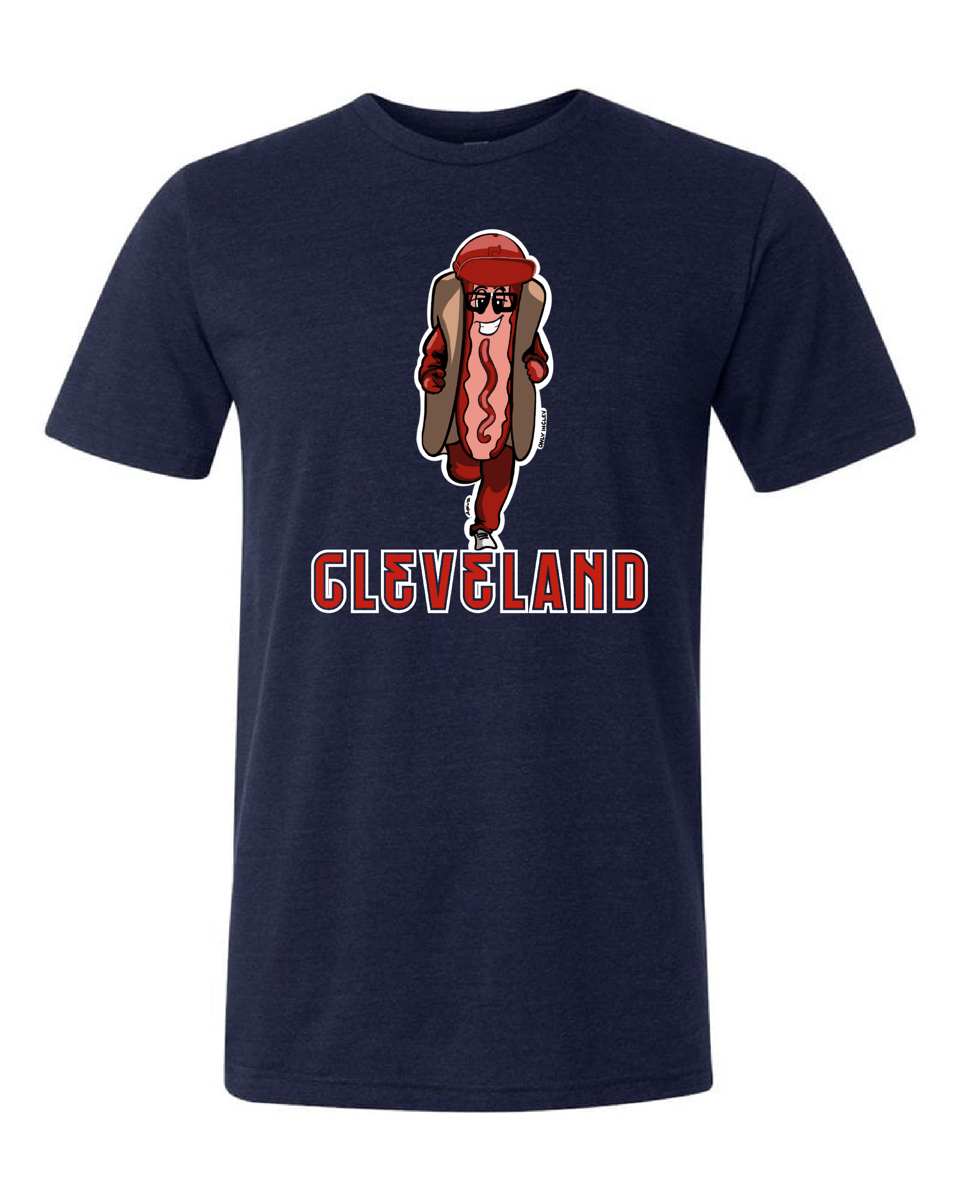 "Cleveland Ketchup Dog/Design" on Navy - Only in Clev 