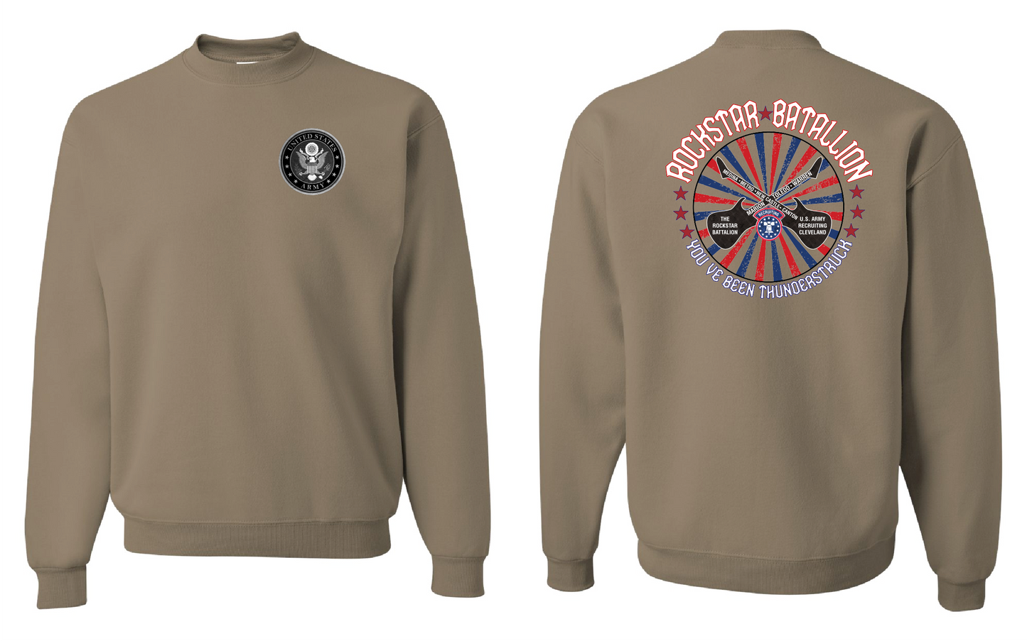 "RockStar Battalion" Rockstar Twirl Design on Khaki - Only in Clev 