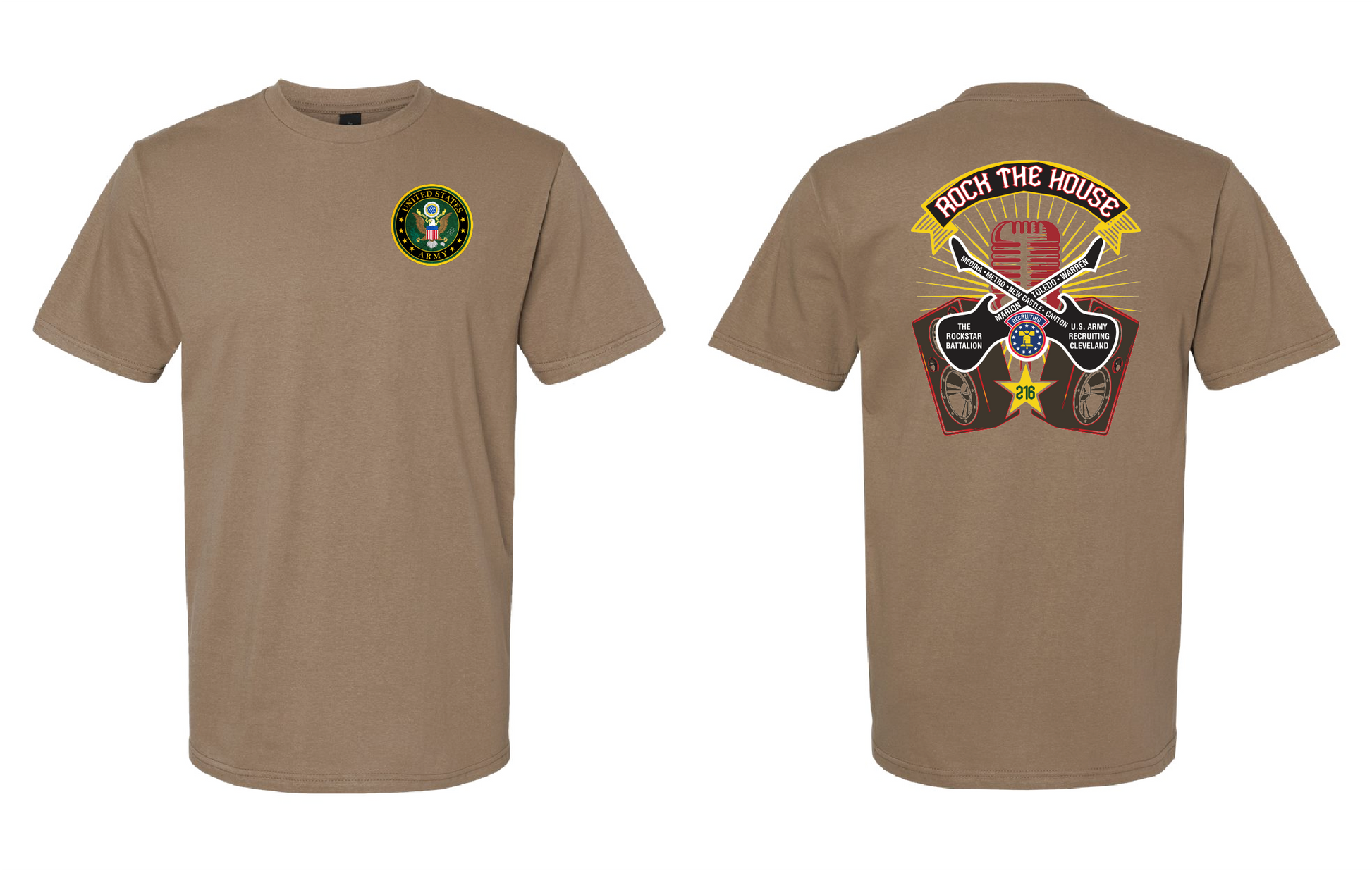 "RockStar Battalion" Rock the House Design on Khaki - Only in Clev 